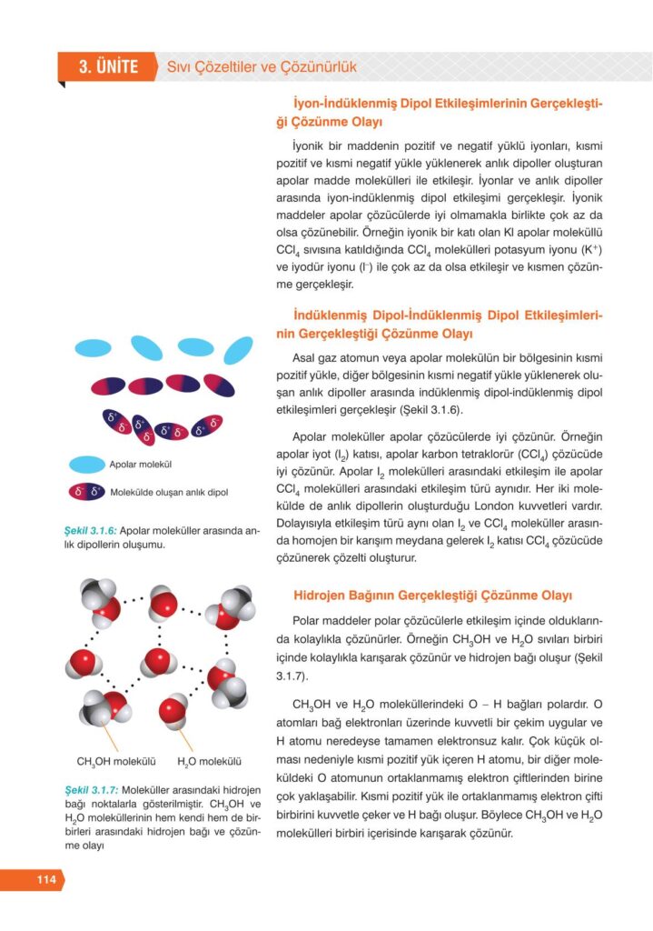11. sınıf kimya e-kare yayınları sayfa 114 cevapları