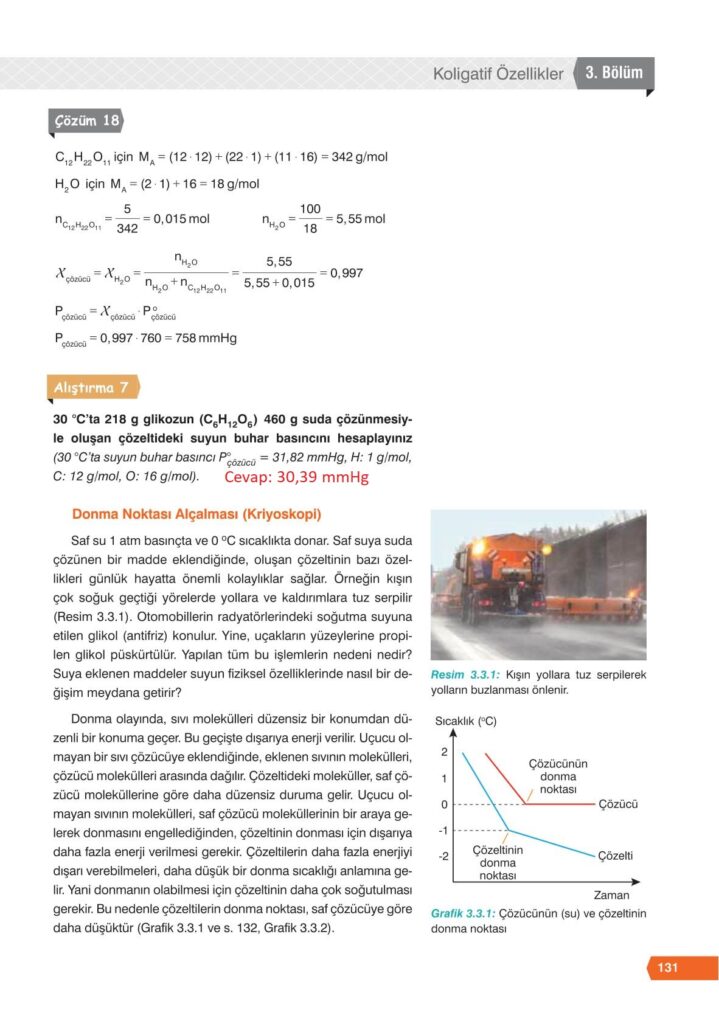 11. sınıf kimya ders kitabı sayfa 131 cevabı e-kare yayınları 