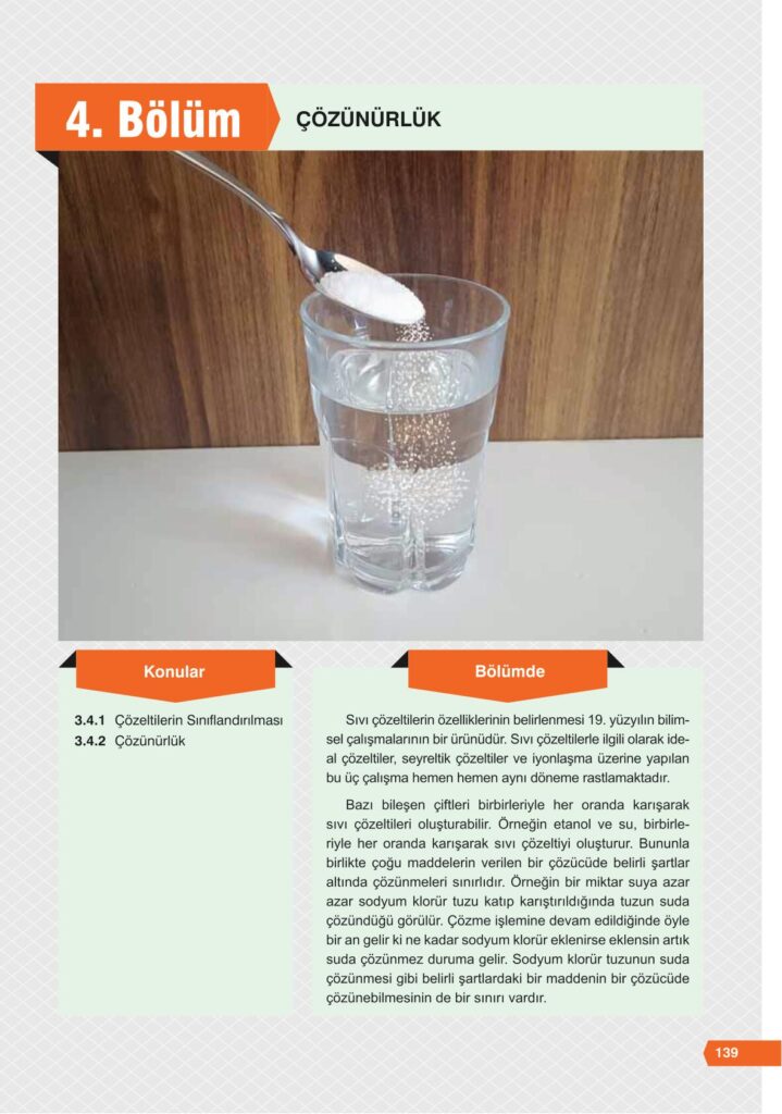 11. sınıf kimya e-kare yayınları sayfa 139 cevapları