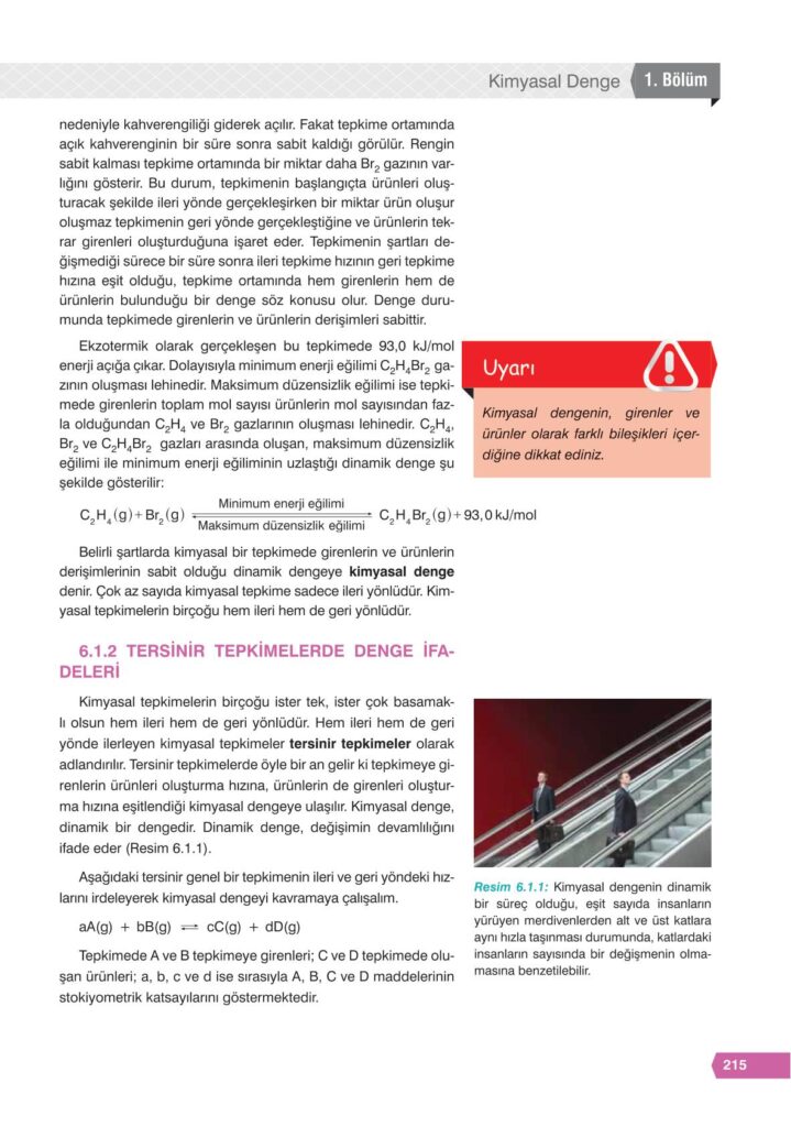 11. sınıf kimya ders kitabı sayfa 215 cevabı e-kare yayınları 