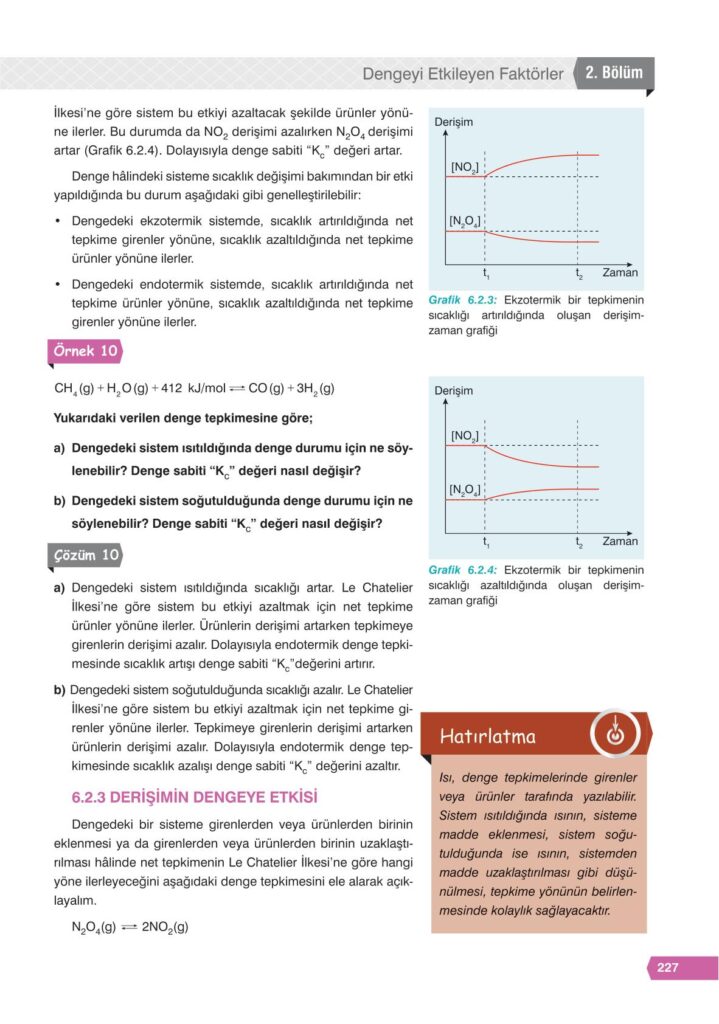 11. sınıf kimya ders kitabı sayfa 227 cevabı e-kare yayınları