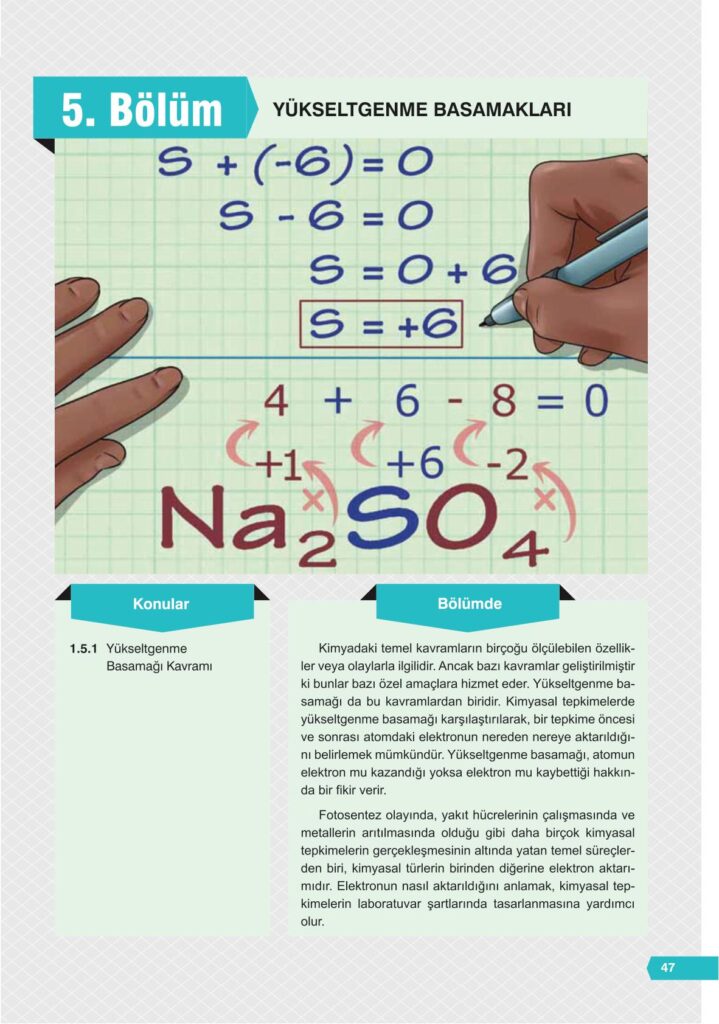 11. sınıf kimya ders kitabı sayfa 47 cevabı e-kare yayınları