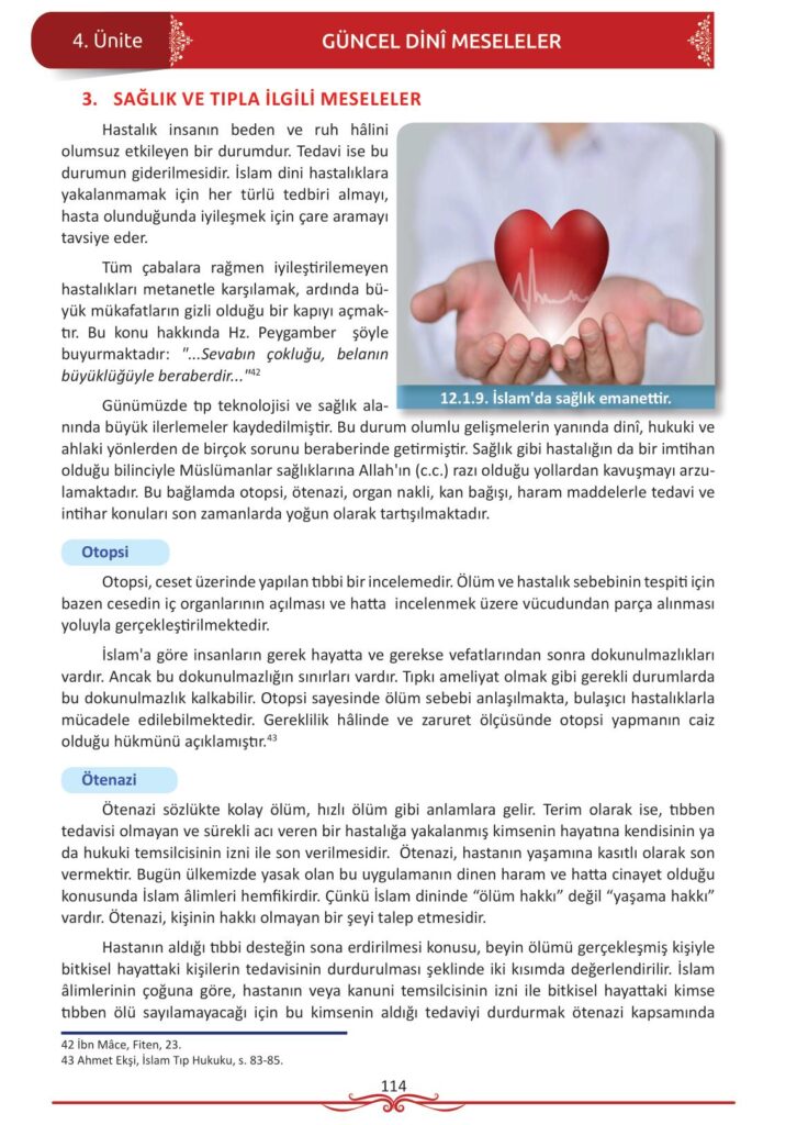 12. sınıf din kültürü ve ahlak bilgisi ders kitabı sayfa 114 cevabı meb yayınları 