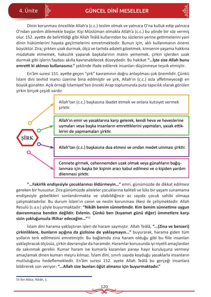 12. sınıf din kültürü ve ahlak bilgisi ders kitabı sayfa 120 cevabı meb yayınları