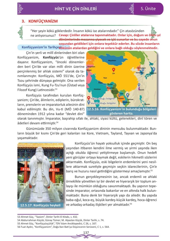 12. sınıf din kültürü ve ahlak bilgisi ders kitabı sayfa 137 cevabı meb yayınları 