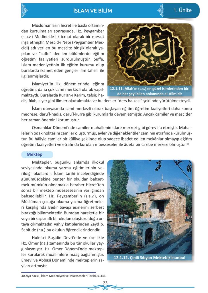  12. sınıf din kültürü ve ahlak bilgisi ders kitabı sayfa 23 cevabı meb yayınları 