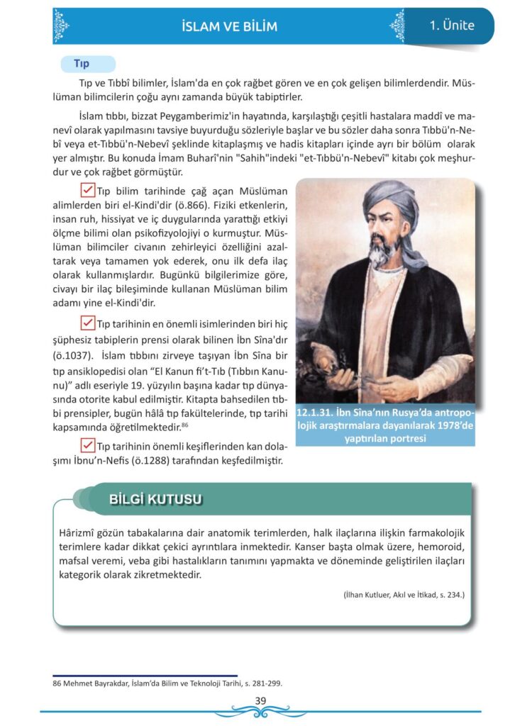 12. sınıf din kültürü ve ahlak bilgisi ders kitabı sayfa 39 cevabı meb yayınları 