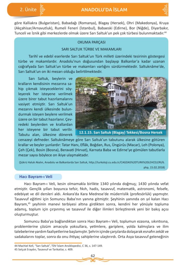 12. sınıf din kültürü ve ahlak bilgisi ders kitabı sayfa 62 cevabı meb yayınları