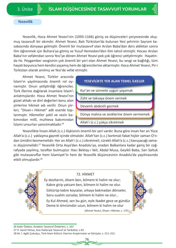  12. sınıf din kültürü ve ahlak bilgisi ders kitabı sayfa 76 cevabı meb yayınları 