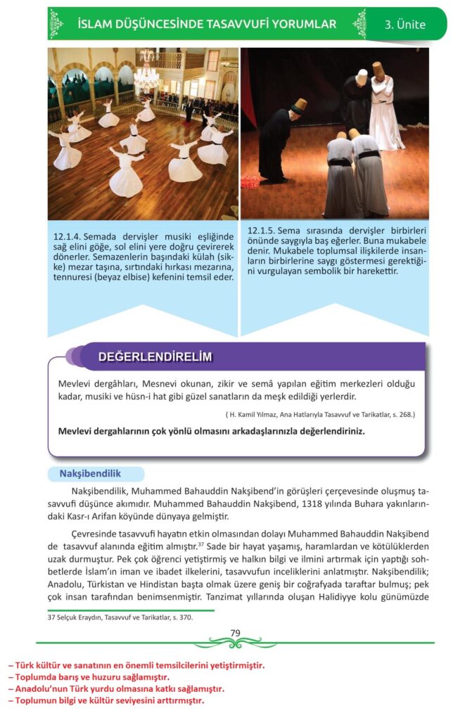 12. sınıf din kültürü ve ahlak bilgisi ders kitabı sayfa 79 cevabı meb yayınları 