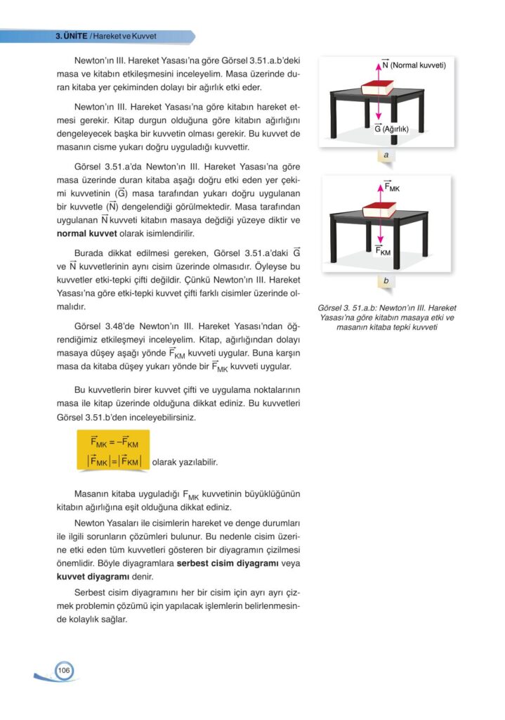  9. sınıf fizik ders kitabı sayfa 106 cevabı ata yayınları 