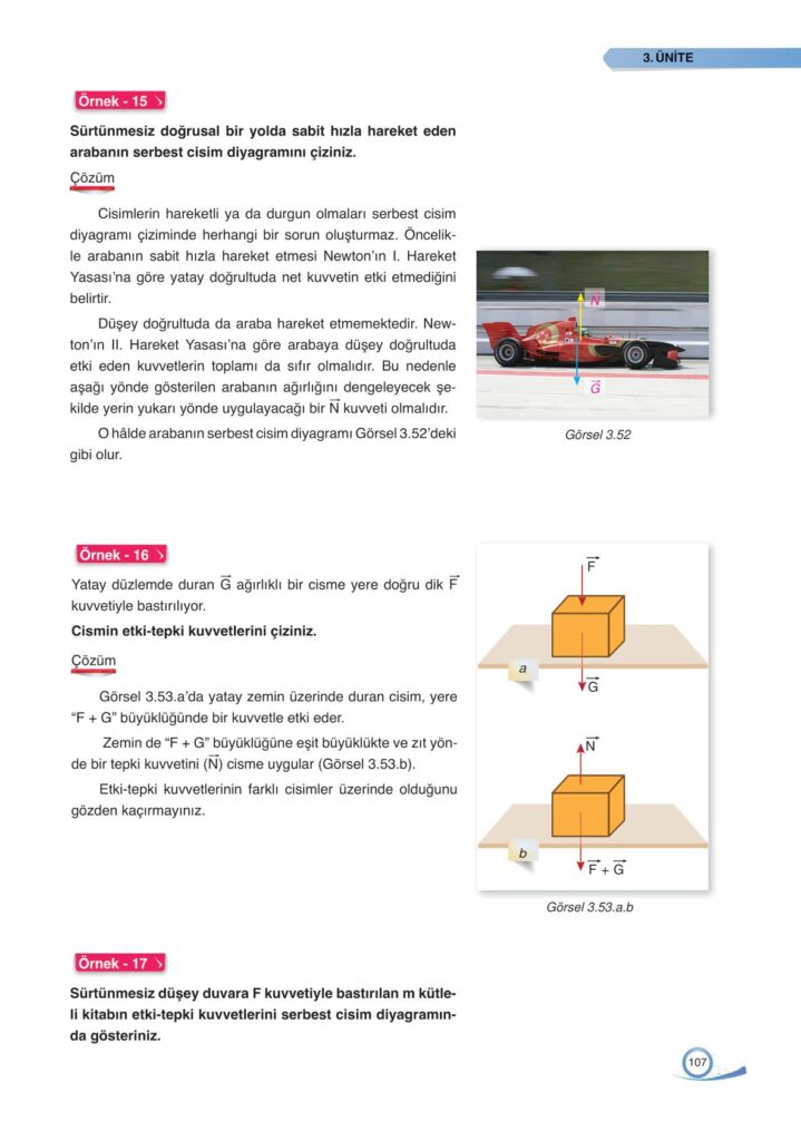 9. sınıf fizik ders kitabı sayfa 107 cevabı ata yayınları g
