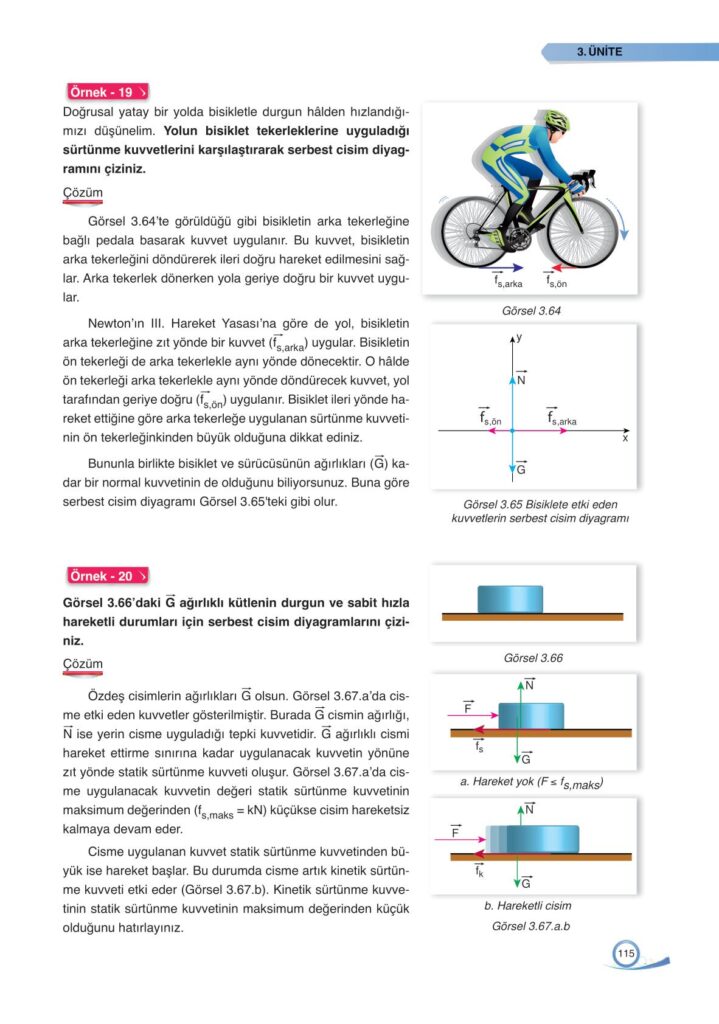  9. sınıf fizik ders kitabı sayfa 115 cevabı ata yayınlar