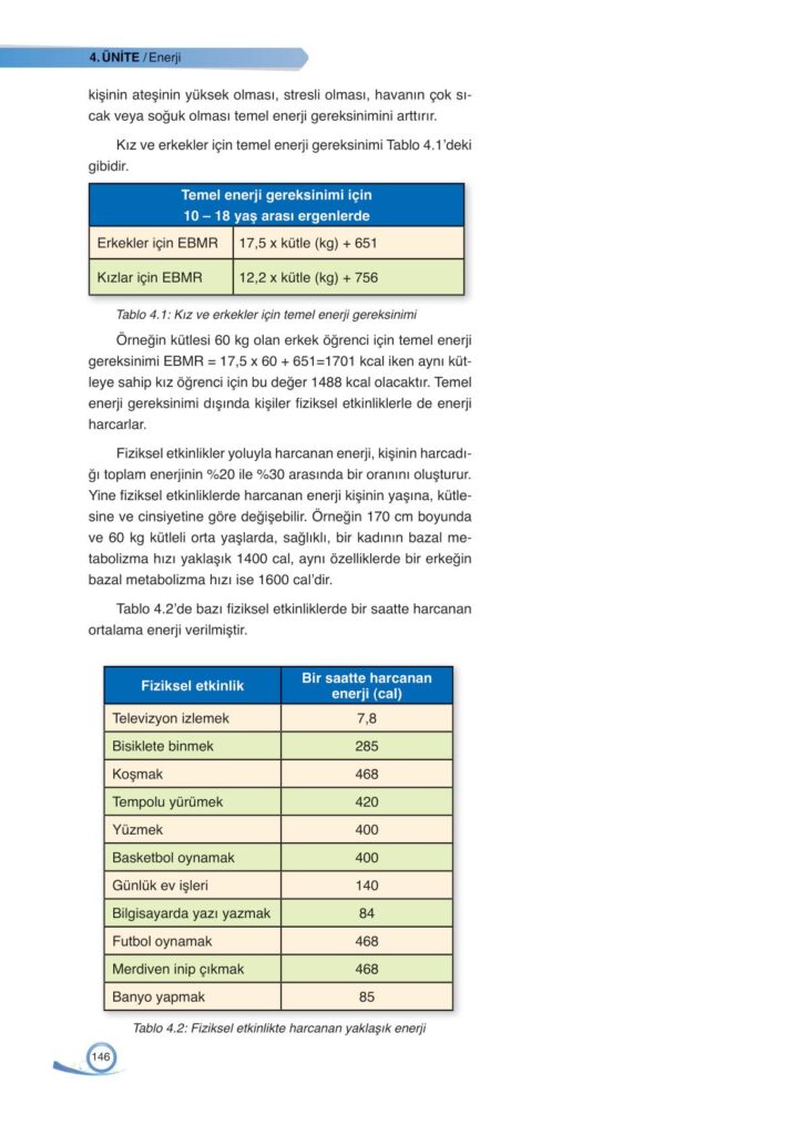 9. sınıf fizik ders kitabı sayfa 146 cevabı ata yayınları 