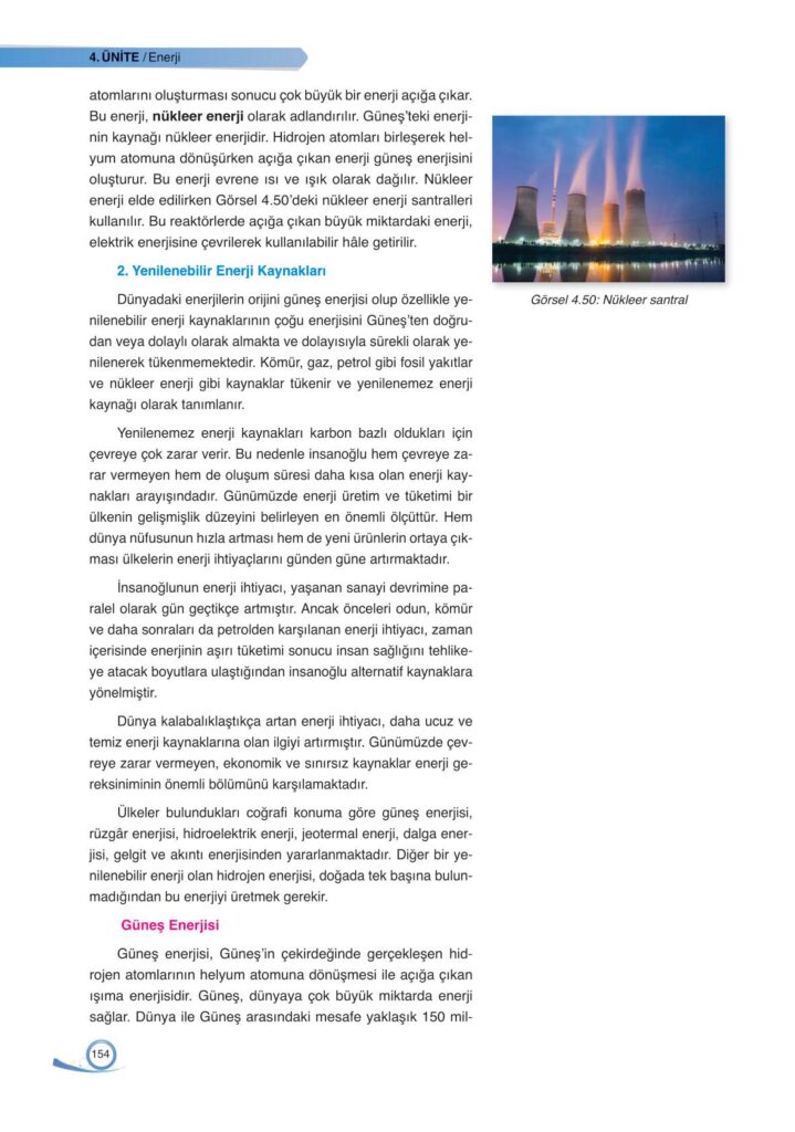 9. sınıf fizik ders kitabı sayfa 154 cevabı ata yayınları