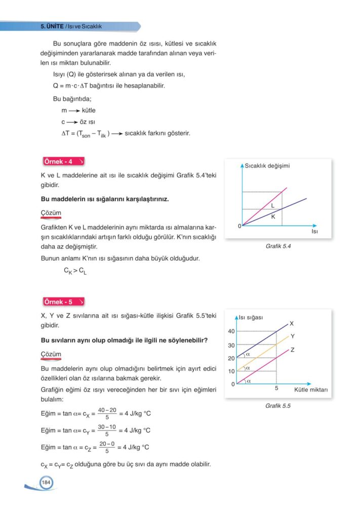  9. sınıf fizik ders kitabı sayfa 184 cevabı ata yayınlar