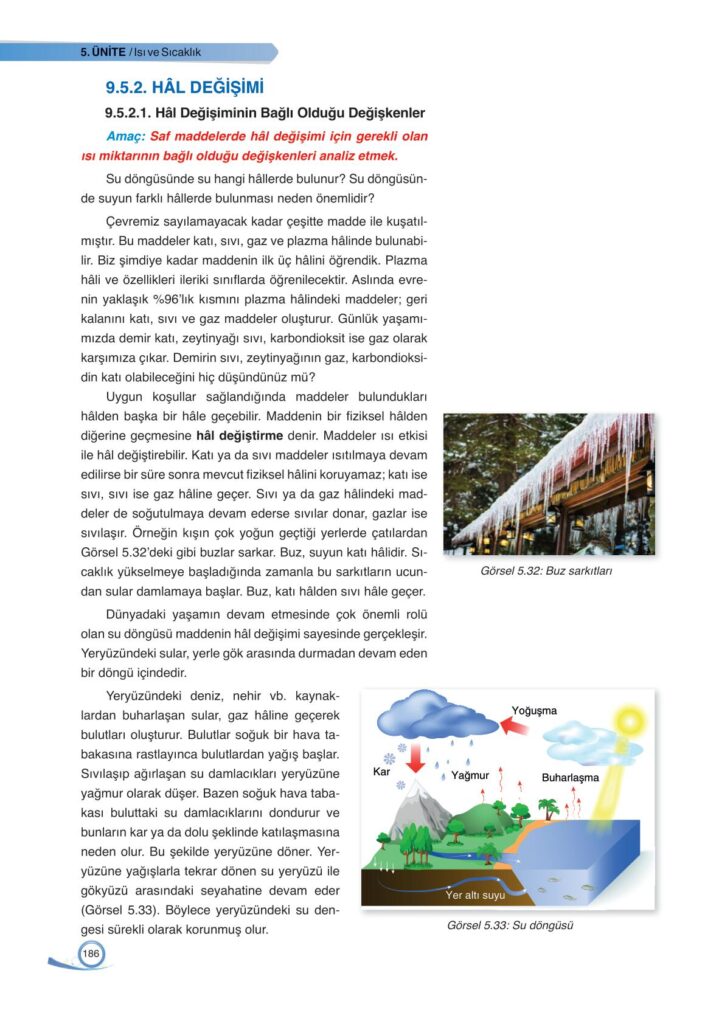 9. sınıf fizik ders kitabı sayfa 186 cevabı ata yayınları 