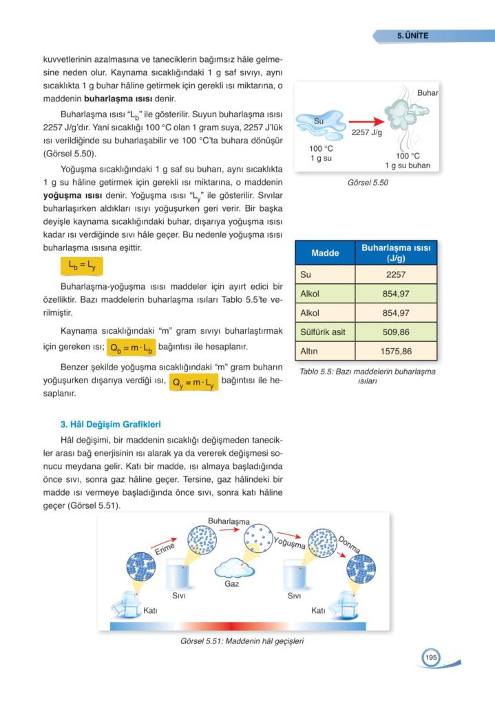 9. sınıf fizik ders kitabı sayfa 195 cevabı ata yayınları