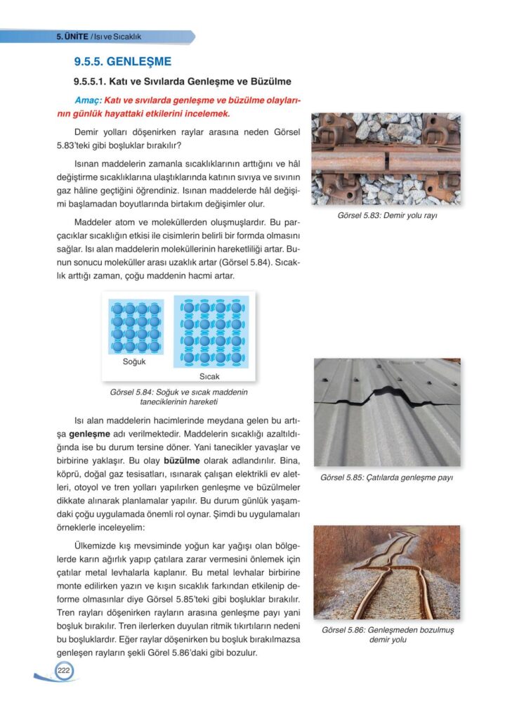  9. sınıf fizik ders kitabı sayfa 222 cevabı ata yayınları 