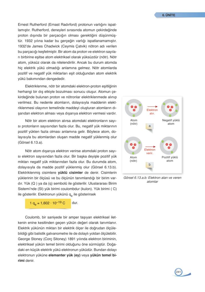 9. sınıf fizik ders kitabı sayfa 241 cevabı ata yayınlar