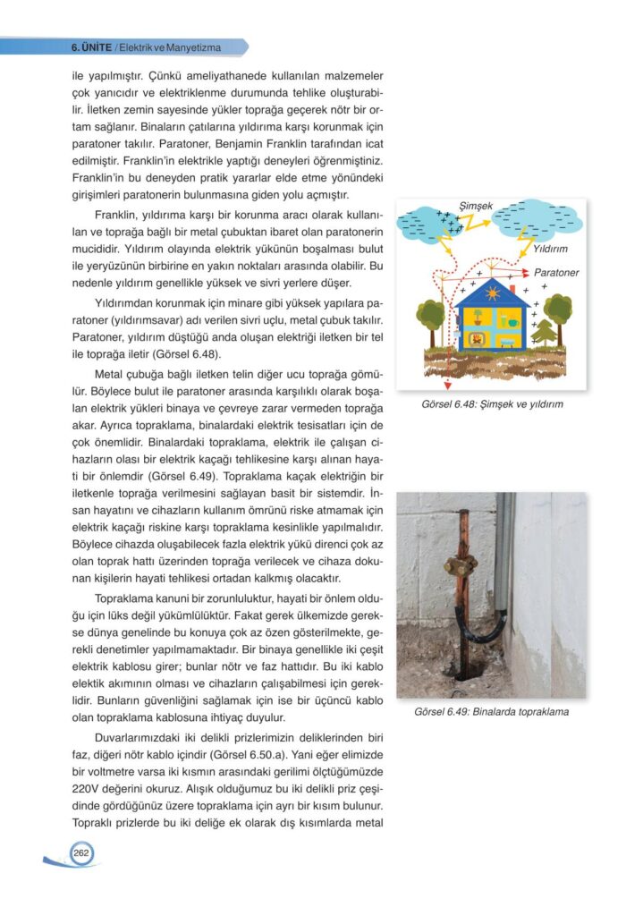 9. sınıf fizik ders kitabı sayfa 262 cevabı ata yayınları