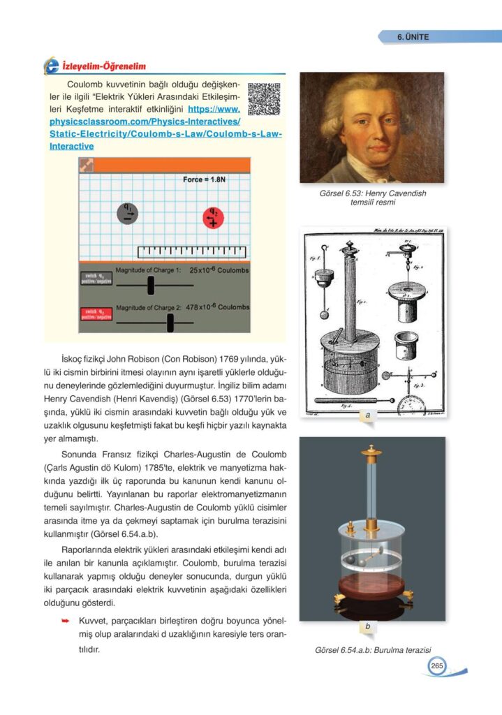 9. sınıf fizik ders kitabı sayfa 265 cevabı ata yayınları 