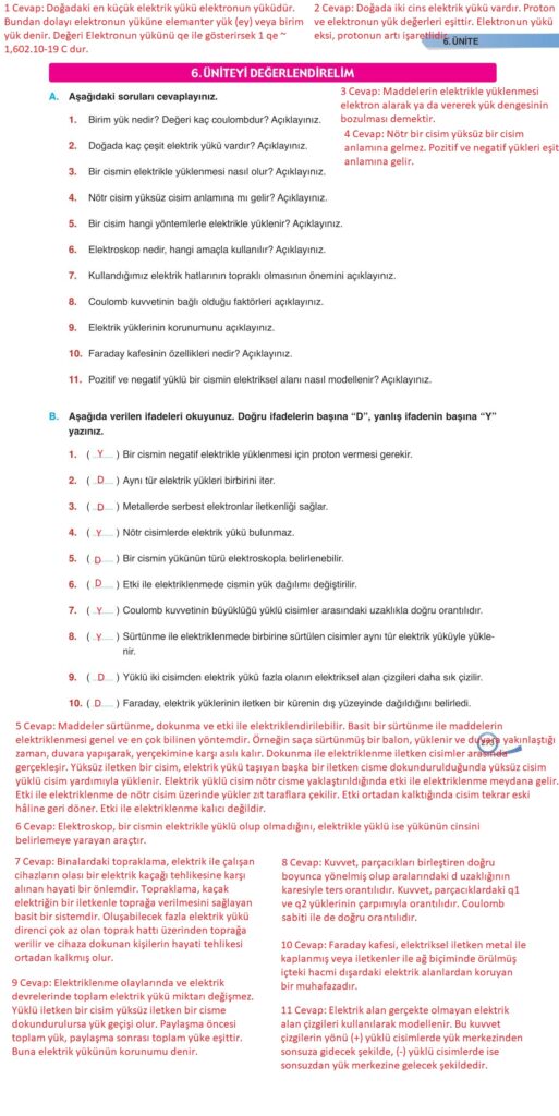 9. sınıf fizik ders kitabı sayfa 273 cevabı ata yayınları