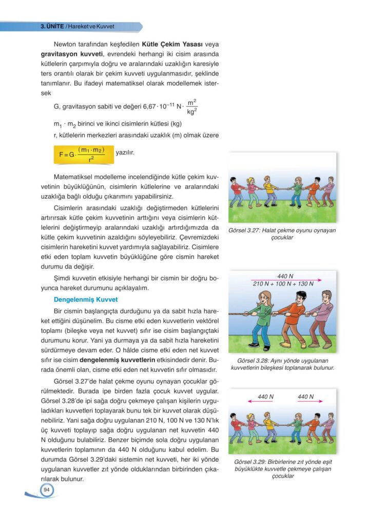  9. sınıf fizik ders kitabı sayfa 94 cevabı ata yayınları 
