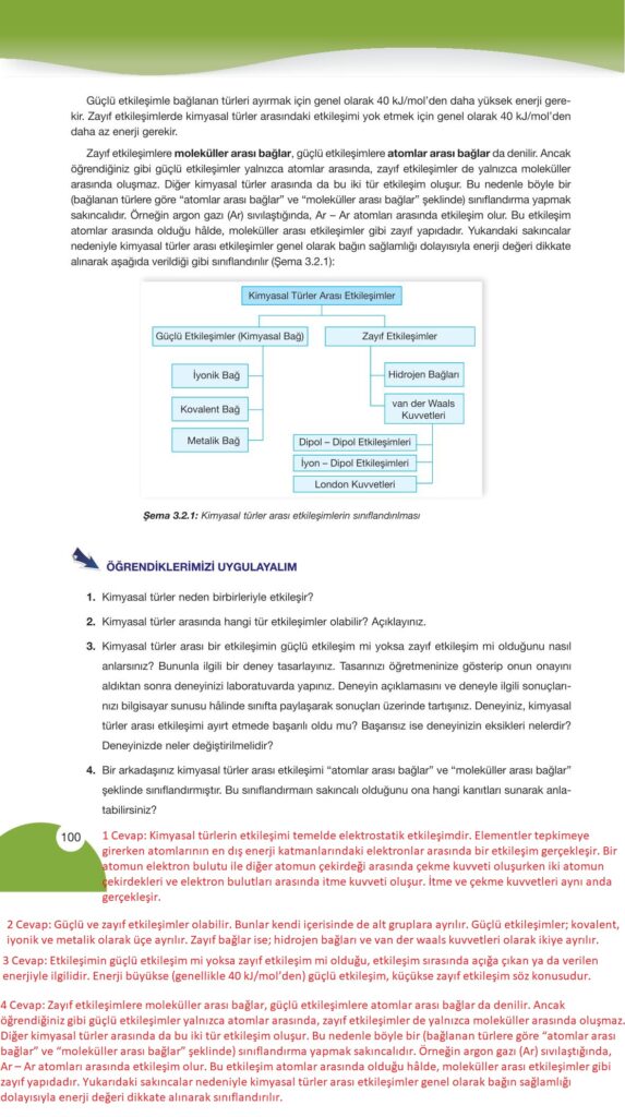 9. sınıf kimya pasifik yayınları sayfa 100 cevapları 