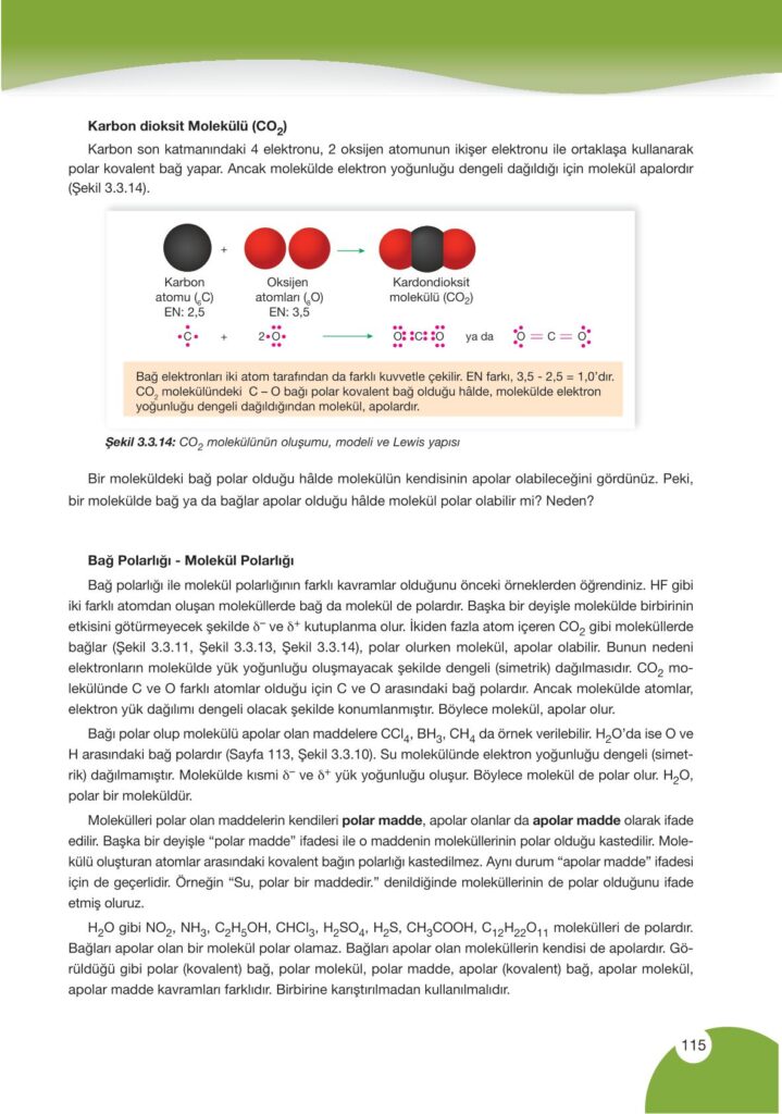 9. sınıf kimya ders kitabı sayfa 115 cevabı pasifik yayınları 