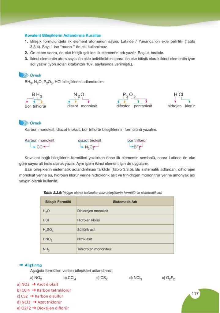 9. sınıf kimya ders kitabı sayfa 117 cevabı pasifik yayınları