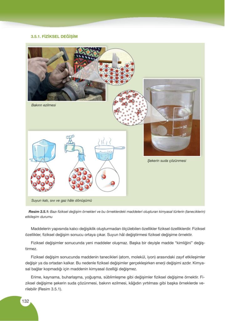 9. sınıf kimya pasifik yayınları sayfa 132 cevapları