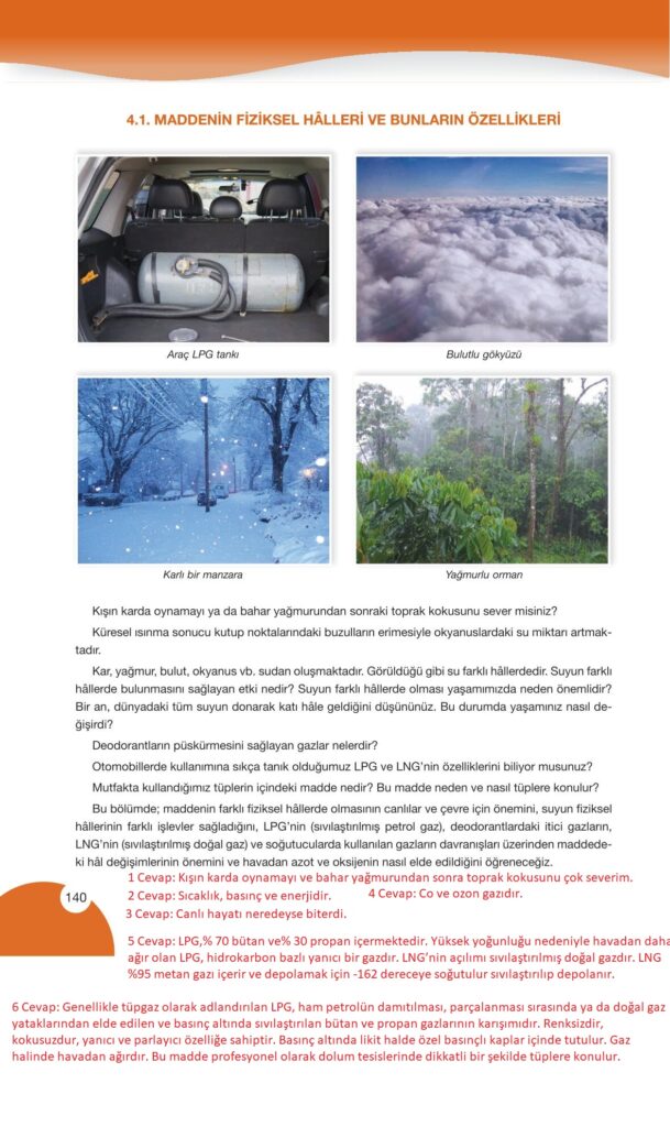 9. sınıf kimya ders kitabı sayfa 140 cevabı pasifik yayınları