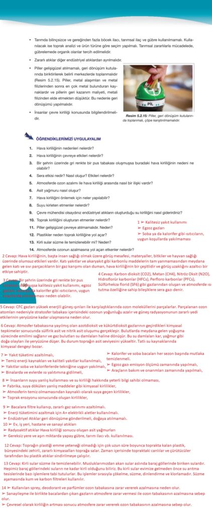  9. sınıf kimya ders kitabı sayfa 198 cevabı pasifik yayınları