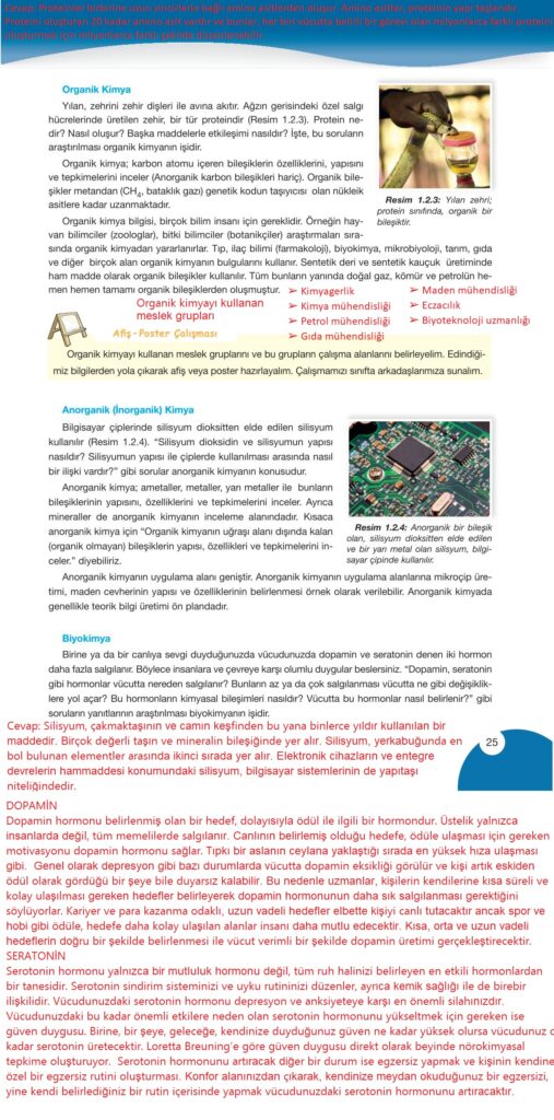 9. sınıf kimya ders kitabı sayfa 25 cevabı pasifik yayınları
