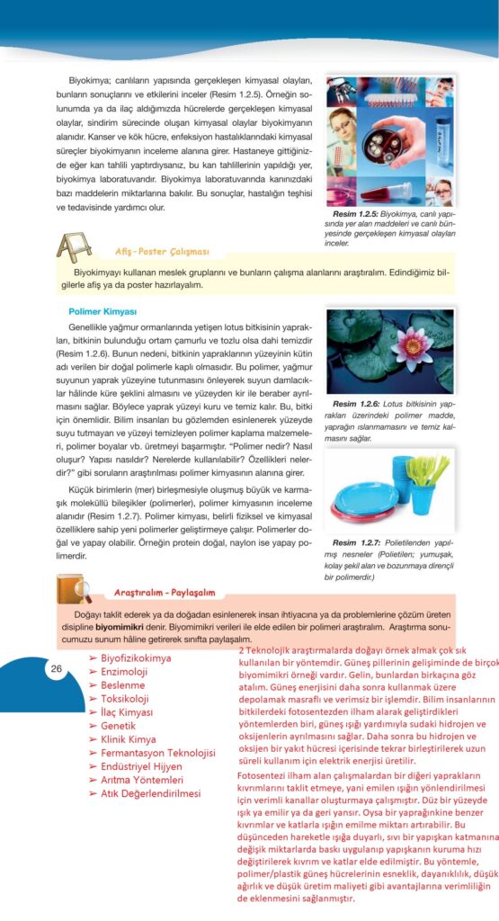 9. sınıf kimya ders kitabı sayfa 26 cevabı pasifik yayınları