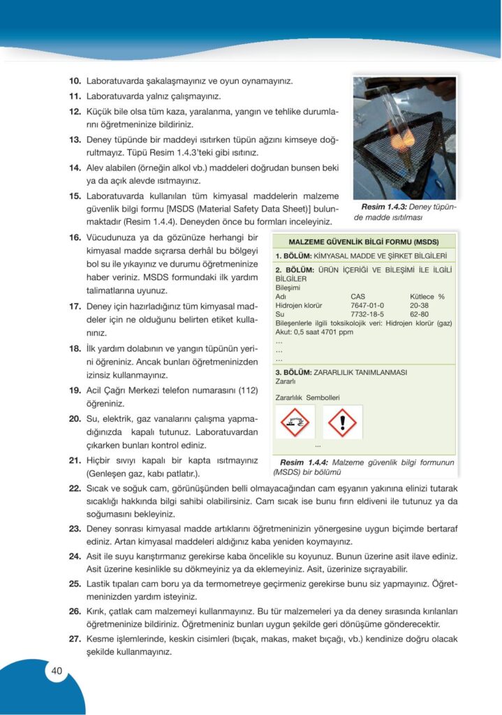 9. sınıf kimya ders kitabı sayfa 40 cevabı pasifik yayınları 