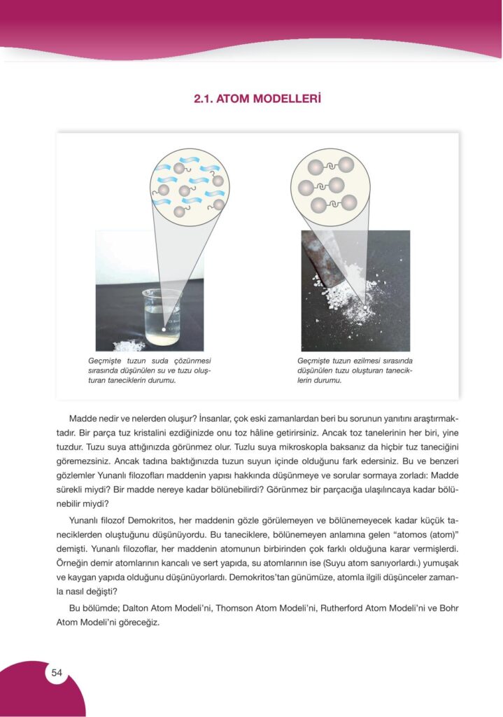  9. sınıf kimya ders kitabı sayfa 54 cevabı pasifik yayınları