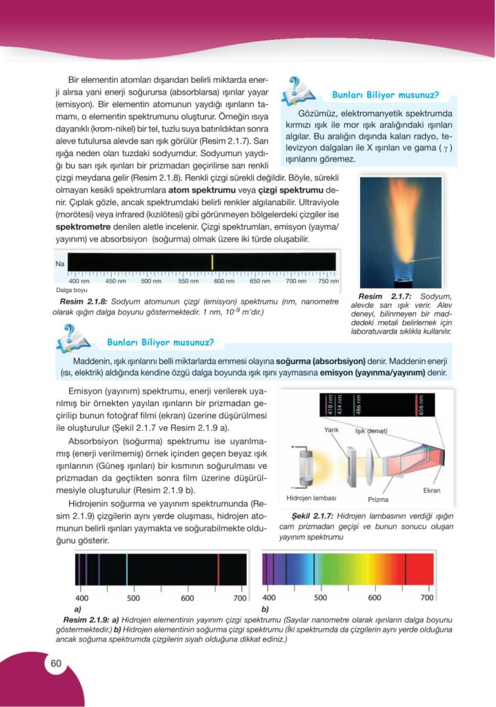 9. sınıf kimya ders kitabı sayfa 60 cevabı pasifik yayınları