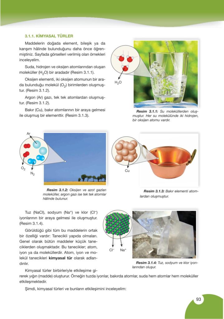 9. sınıf kimya ders kitabı sayfa 93 cevabı pasifik yayınları 