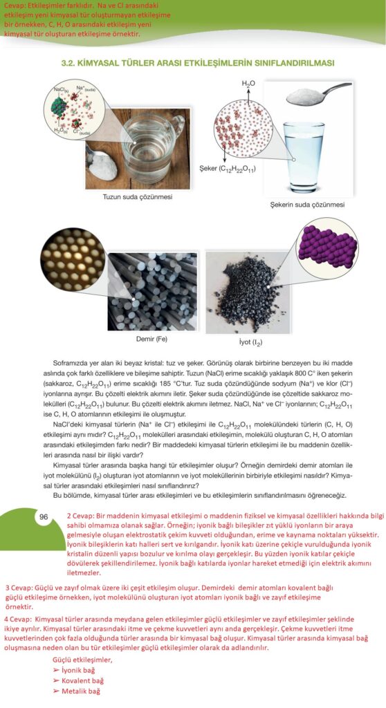  9. sınıf kimya ders kitabı sayfa 96 cevabı pasifik yayınlar