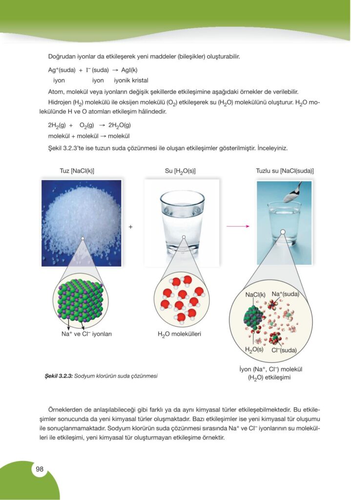 9. sınıf kimya ders kitabı sayfa 98 cevabı pasifik yayınları 
