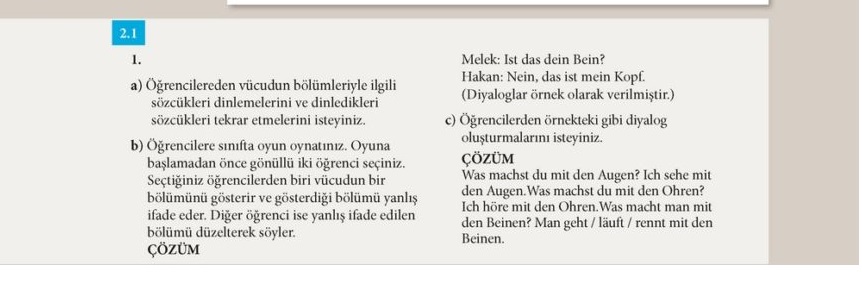Almanca a1.2 meb yayınları sayfa 22 cevapları