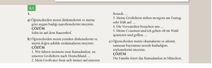 almanca a1.2 ders kitabı sayfa 62 cevabı meb yayınları