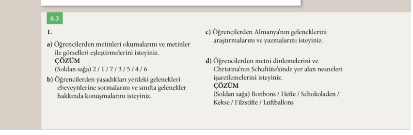 almanca a1.2 ders kitabı sayfa 67 cevabı meb yayınları