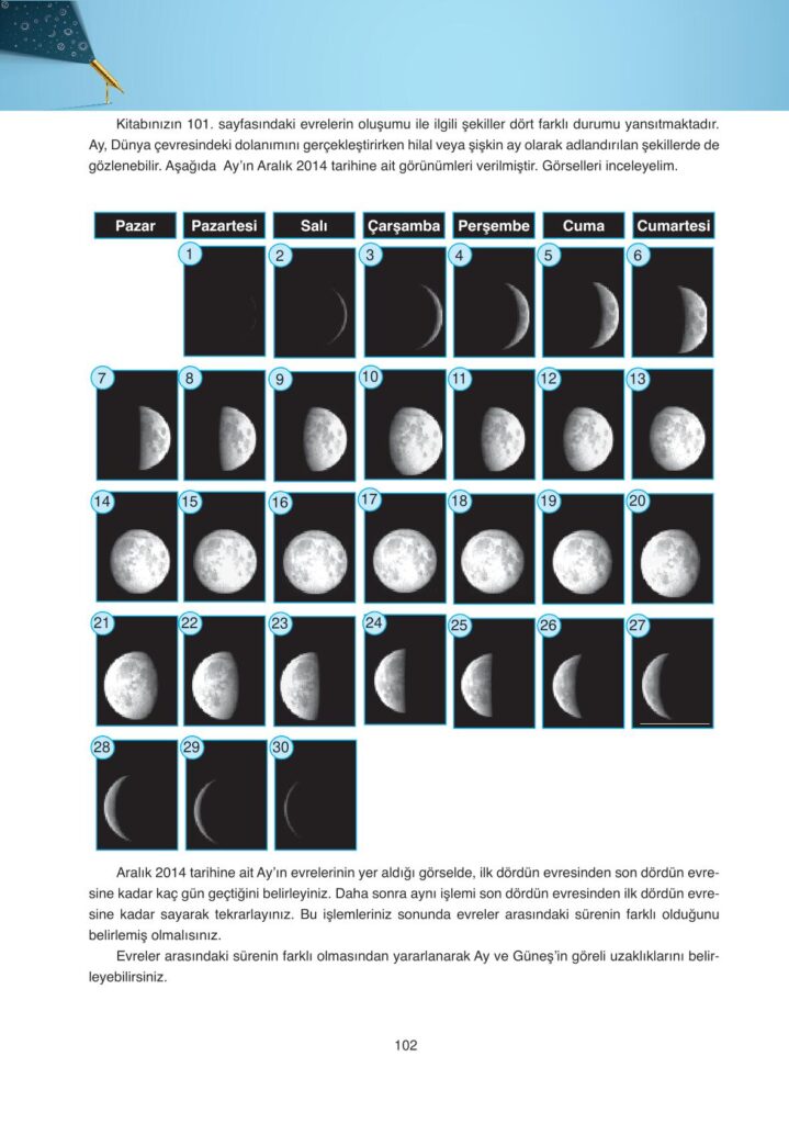  Astronomi ve uzay bilimleri ders kitabı sayfa 102 cevabı ata yayınları 