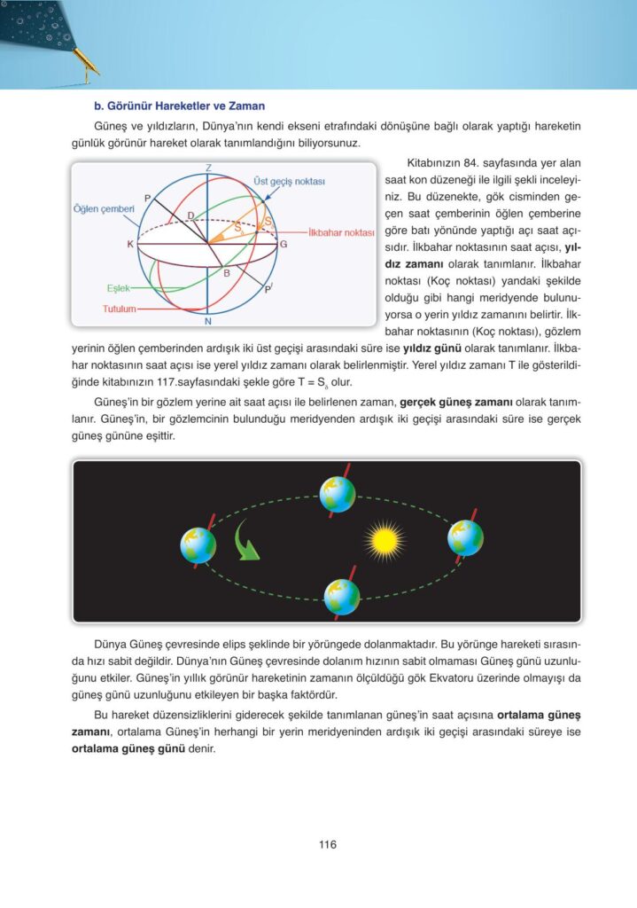 Astronomi ve uzay bilimleri ders kitabı sayfa 116 cevabı ata yayınları 