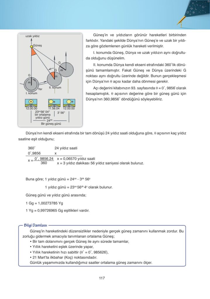 Astronomi ve uzay bilimleri ders kitabı sayfa 117 cevabı ata yayınları
