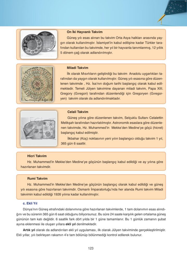 astronomi ve uzay bilimleri ders kitabı sayfa 123 cevabı ata yayınları