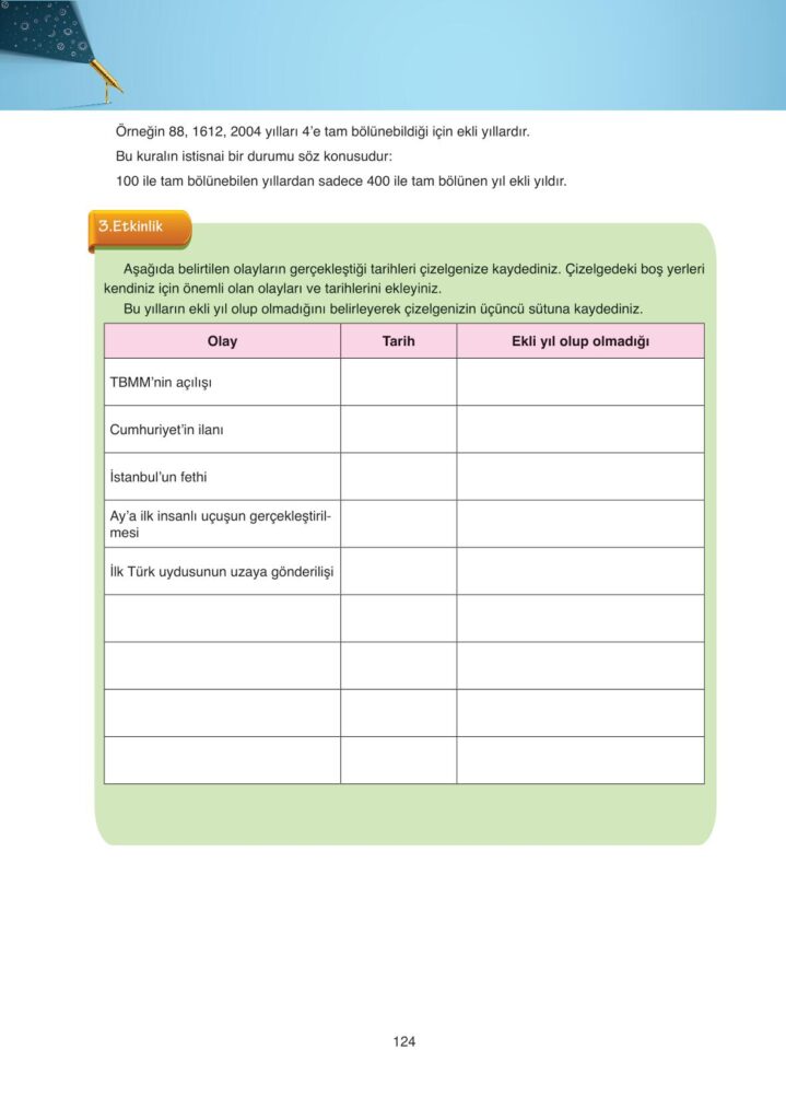 Astronomi ve uzay bilimleri ders kitabı cevapları sayfa 124 ata yayıncılık